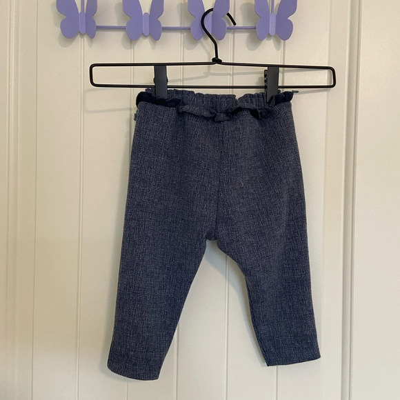 NWT | ZARA Baby girl’s soft knit elastic waist decorated bow pants — 9-12 months - Picture 5 of 9